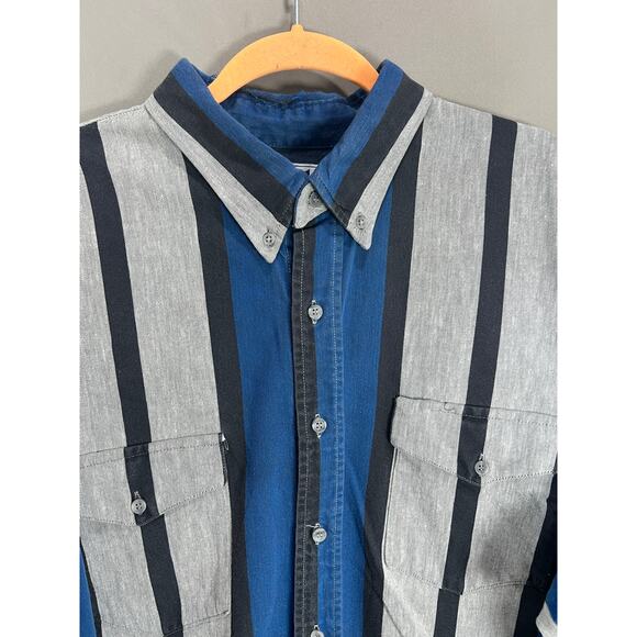 Roper Rodeo Blue Western Shirt Men's 2X Cowboy Long Sleeve Button Down - Picture 8 of 14